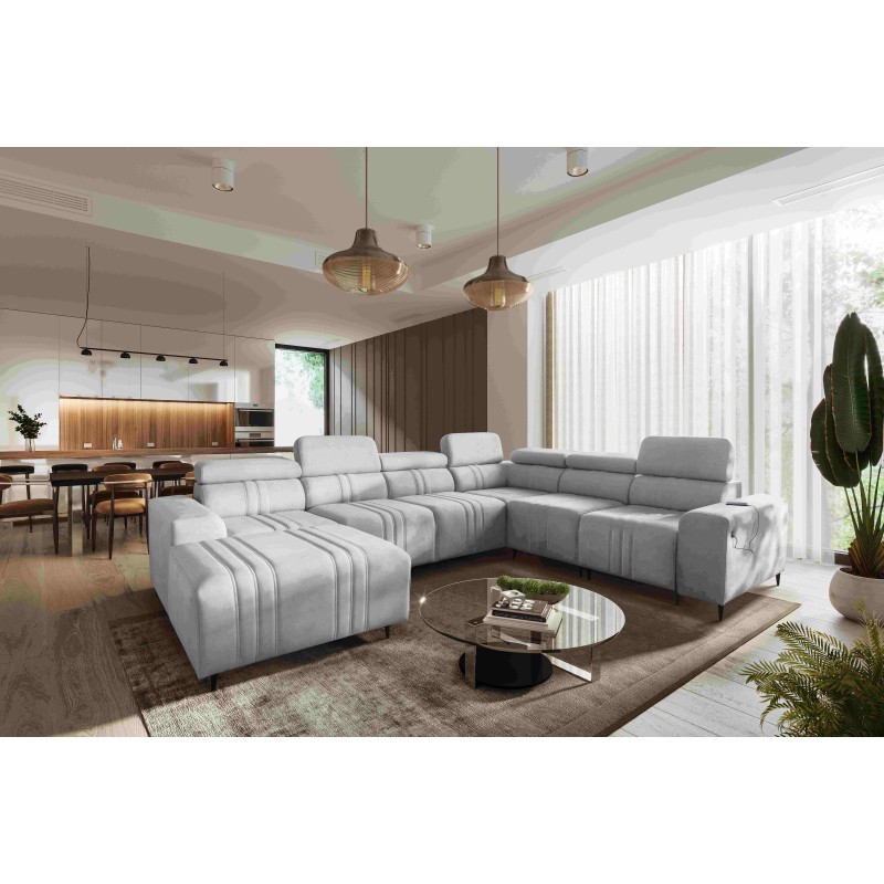 Verona VIII U-shaped corner sofa with a sleeping function, fabric Vena 3 Verona VIII U-shaped corner sofa with a sleeping function, fabric Vena 3