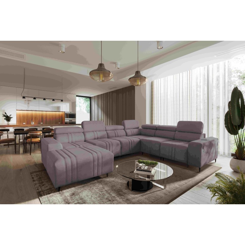 U-shaped corner sofa Verona VIII with a sleeping function, fabric Vena 8 U-shaped corner sofa Verona VIII with a sleeping function, fabric Vena 8