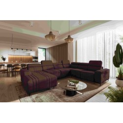 U-shaped corner sofa Verona VIII with a sleeping function, fabric Vena 13 U-shaped corner sofa Verona VIII with a sleeping function, fabric Vena 13