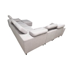 Sofá esquinero en forma de U Verona VIII con función de cama, tela Vena 9 Sofá esquinero en forma de U Verona VIII con función de cama, tela Vena 9