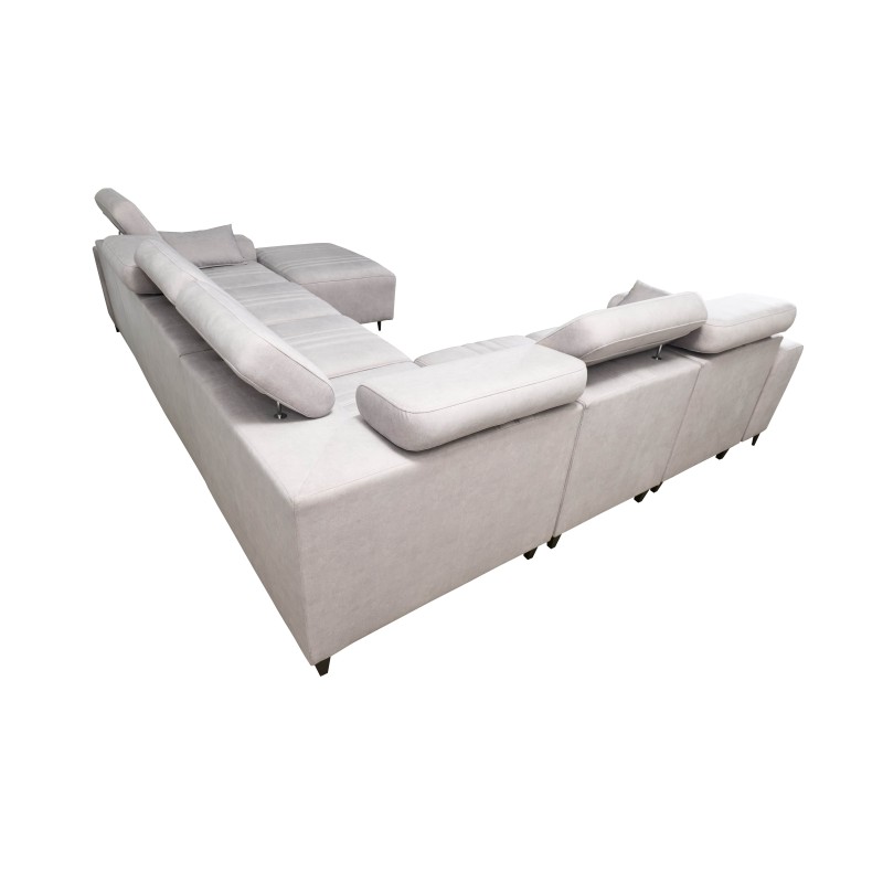 Sofá esquinero en forma de U Verona VIII con función de cama, tela Vena 9 Sofá esquinero en forma de U Verona VIII con función de cama, tela Vena 9