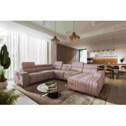 Ecksofa in U-Form Verona VIII mit Schlaffunktion Stoff Vena 10