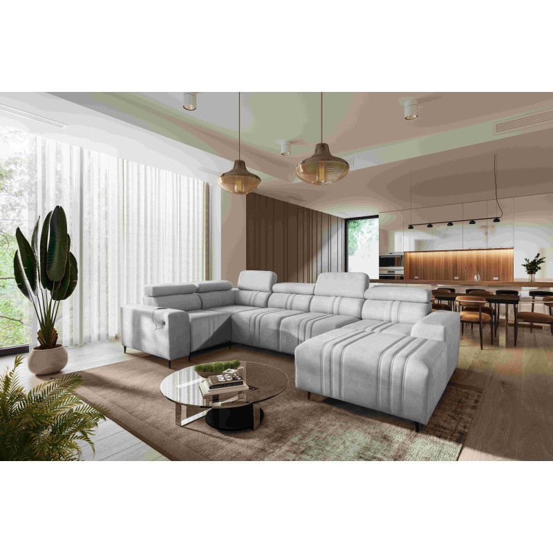 U-shaped corner sofa Verona IV with sleeping function, fabric Vena 3