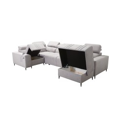 U-shaped corner sofa Verona IV with a sleeping function, fabric Vena 10 U-shaped corner sofa Verona IV with a sleeping function, fabric Vena 10