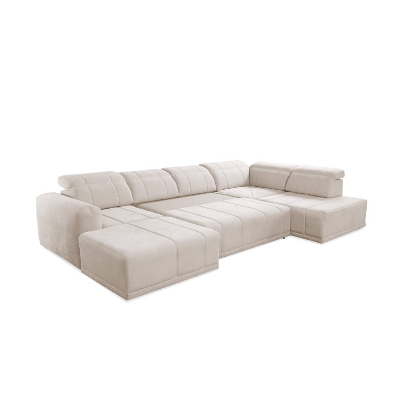 Ecksofa in U-Form Luxor VI mit Schlaffunktion Stoff Wind 28 Ecksofa in U-Form Luxor VI mit Schlaffunktion Stoff Wind 28