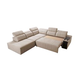 Milano IX corner sofa with a sleeping function in Plecionka fabric, Verita 54 - a combination of style and functionality.