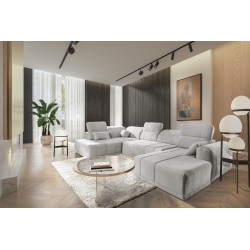 Диван кутовий у формі U Luxor VI з функцією сну тканина Wind 84