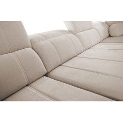 Luxor VIII U-shaped corner sofa with sleeping function, fabric Wind 02