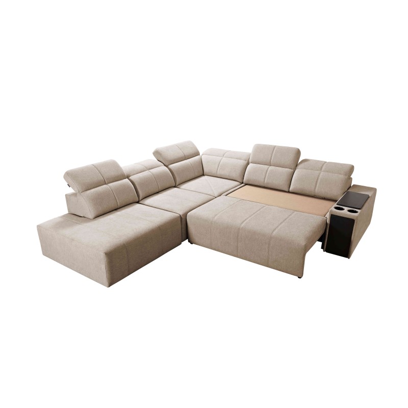 Rincón Milano IX con función de cama en tela de tejido, Verita 39 - combinación de estilo y funcionalidad. Rincón Milano IX con función de cama en tela de tejido, Verita 39 - combinación de estilo y funcionalidad.