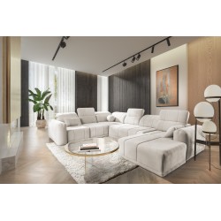 Диван кутовий у формі U Luxor VIII з функцією сну тканина Wind 02