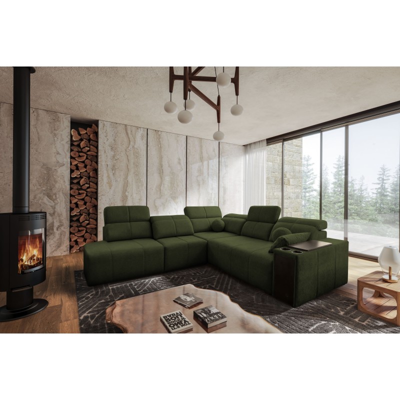 Milano IX corner sofa with sleeping function in Plecionka fabric, Verita 39 - a combination of style and functionality