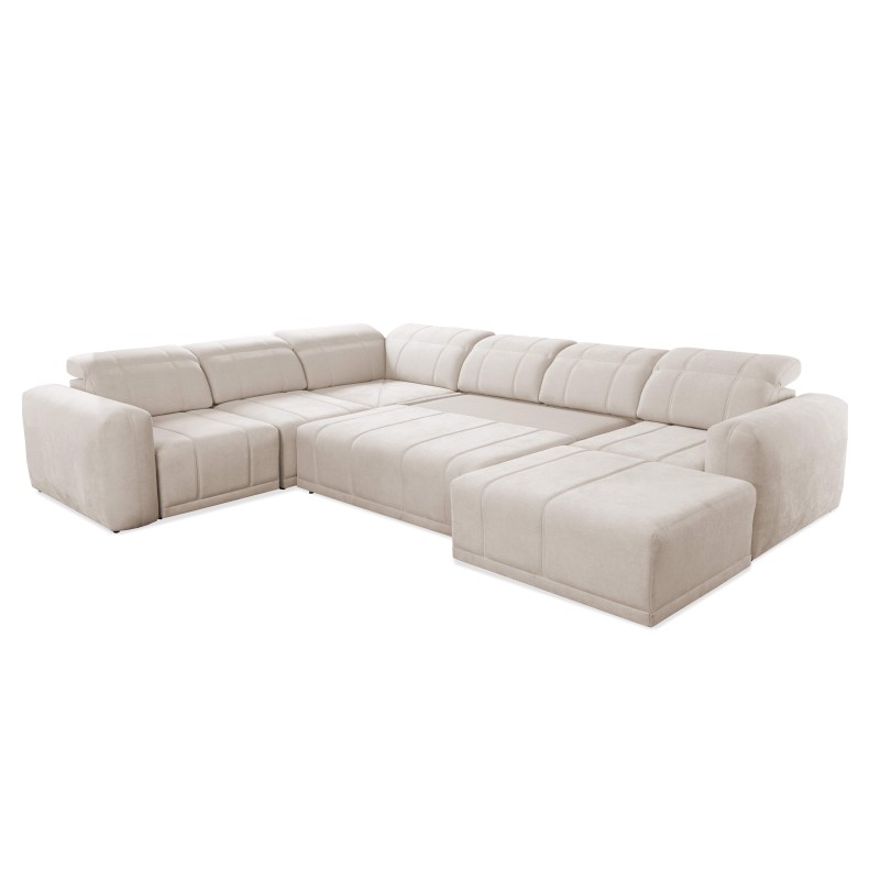 Luxor VIII U-shaped corner sofa with sleeping function, fabric Wind 73 Luxor VIII U-shaped corner sofa with sleeping function, fabric Wind 73