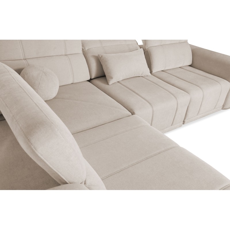 Sofá esquinero en forma de U Luxor X con función para dormir, tela Wind 02 Sofá esquinero en forma de U Luxor X con función para dormir, tela Wind 02