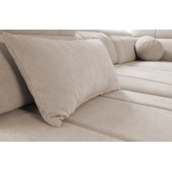 Ecksofa in U-Form Luxor X mit Schlaffunktion Stoff Wind 02