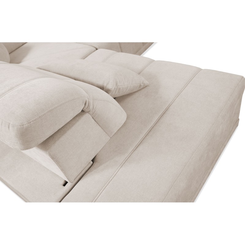 Sofá en forma de U Luxor X con función de dormir, tela Wind 73 Sofá en forma de U Luxor X con función de dormir, tela Wind 73