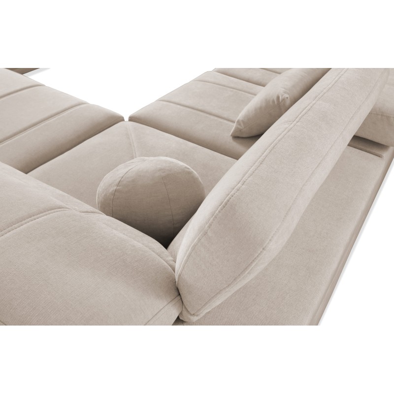 Sofá en forma de U Luxor X con función de dormir, tela Wind 73 Sofá en forma de U Luxor X con función de dormir, tela Wind 73