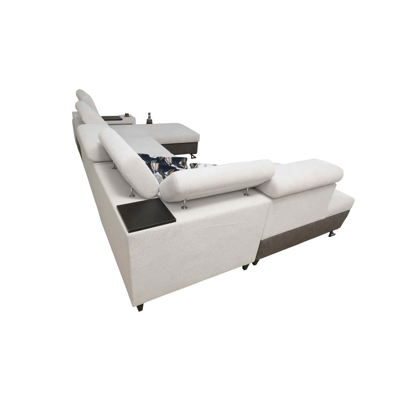 Narożnik w kształcie U Prestige VI z funkcją spania, Miękka w dotyku, Freya 210.23 + Tauro 8207, port USB - Luksus w Twoim salon Narożnik w kształcie U Prestige VI z funkcją spania, Miękka w dotyku, Freya 210.23 + Tauro 8207, port USB - Luksus w Twoim salon