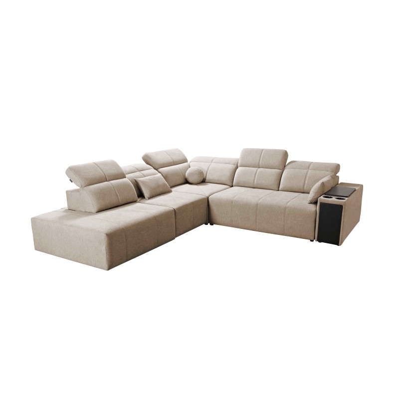 Milano IX corner sofa with a sleeping function in Plecionka fabric, Verita 09 - a combination of style and functionality