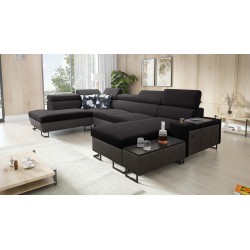 U-förmiges Sofa Prestige VI mit Schlaffunktion, Weich im Griff, Freya 210.25 + Tauro 8207, USB-Anschluss - Luxus in Ihrem Wohnzi