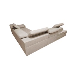 Ecksofa Milano IX mit Schlaffunktion im Stoff Geflecht, Verita 09 - eine Kombination aus Stil und Funktionalität