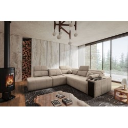 Milano IX corner sofa with a sleeping function in Plecionka fabric, Verita 09 - a combination of style and functionality