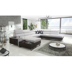Narożnik U Prestige X z funkcją spania - Miękka w dotyku, Freya 210.18 + Tauro 8207 | Twoje meble