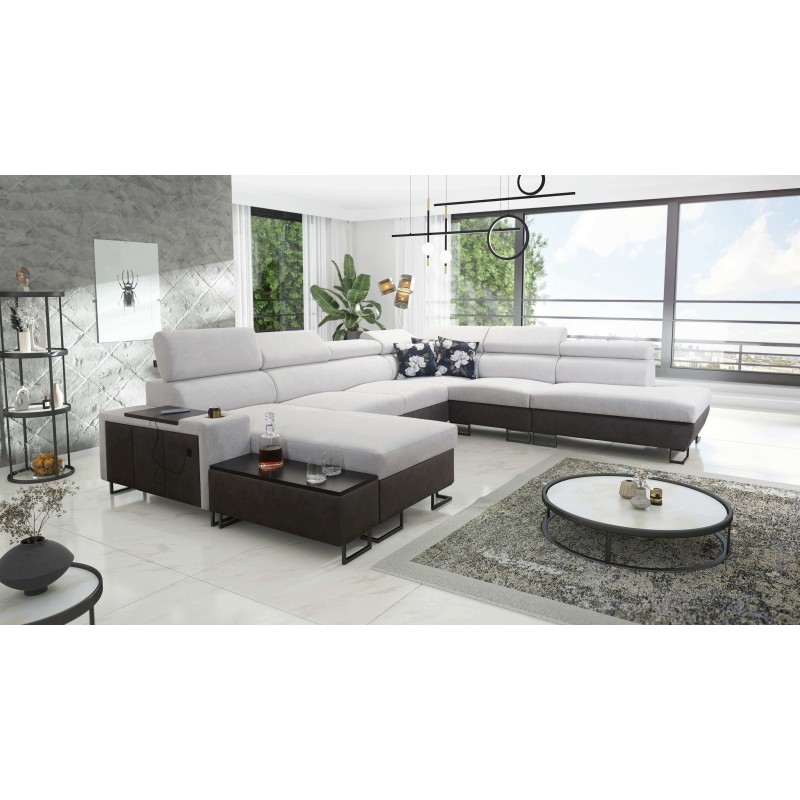 Prestige U-Sofa X mit Schlaffunktion - Weich im Griff, Freya 210.18 + Tauro 8207 | Ihre Möbel
