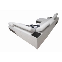 Prestige X U-shaped corner sofa with sleeping function - Soft to the touch, Freya 210.02 + Tauro 8202 | Your furniture