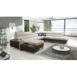 Narożnik U Prestige X z funkcją spania - Miękka w dotyku, Freya 210.02 + Tauro 8202 | Twoje meble