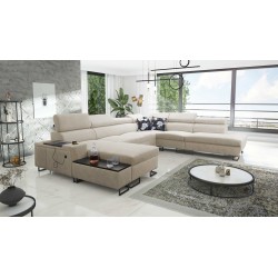 Prestige X Corner Sofa with Sleep Function - Soft to the Touch, Freya 210.02 + Tauro 8203 | Your Furniture