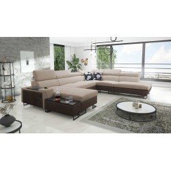 Narożnik U Prestige X z funkcją spania - Miękka w dotyku, Freya 210.04 + Tauro 8202 | Twoje meble