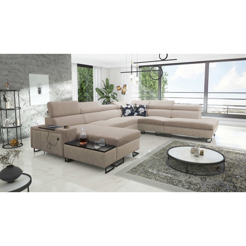 Prestige X Ecksofa mit Schlaffunktion - Weich im Griff, Freya 210.04 + Tauro 8203 | Ihre Möbel
