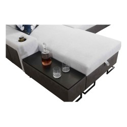 Prestige X U-shaped sofa with sleeping function - Soft to the touch, Freya 210.08 + Tauro 8203 | Your furniture