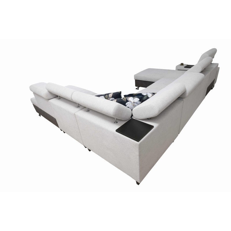 Prestige X U-shaped sofa with sleeping function - Soft to the touch, Freya 210.08 + Tauro 8203 | Your furniture