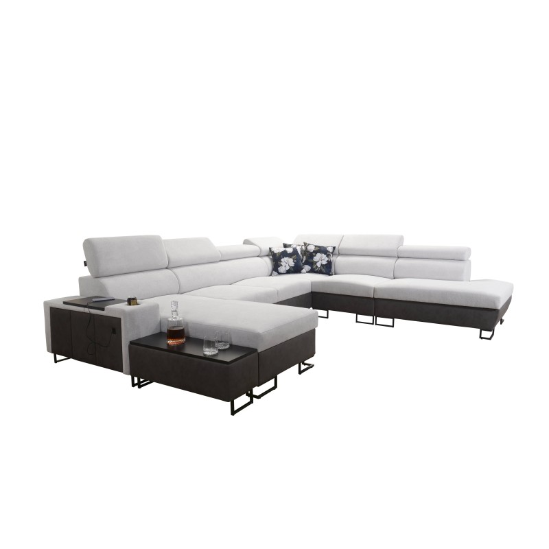 Narożnik U Prestige X z funkcją spania - Miękka w dotyku, Freya 210.11 + Tauro 8207 | Twoje meble Narożnik U Prestige X z funkcją spania - Miękka w dotyku, Freya 210.11 + Tauro 8207 | Twoje meble