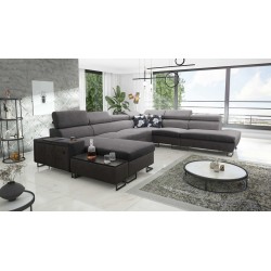 Narożnik U Prestige X z funkcją spania - Miękka w dotyku, Freya 210.23 + Tauro 8207 | Twoje meble