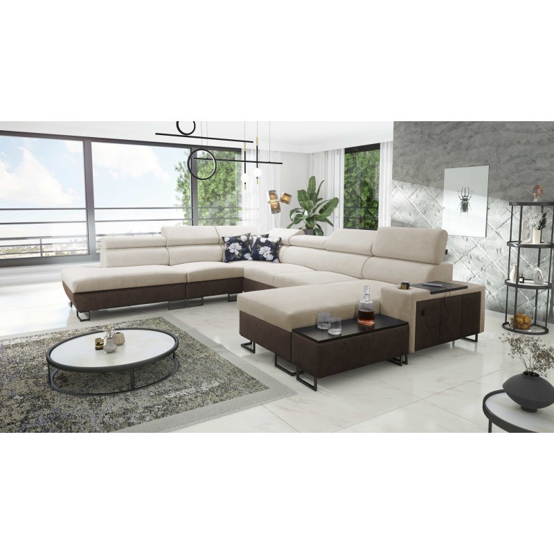 Prestige X U-Ecksofa mit Schlaffunktion - Weich im Griff, Freya 210.02 + Tauro 8202 | Ihre Möbel