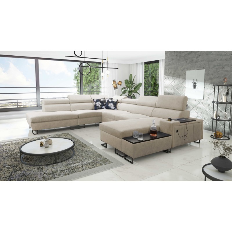 Prestige X Corner Sofa with Sleep Function - Soft to the Touch, Freya 210.02 + Tauro 8203 | Your Furniture