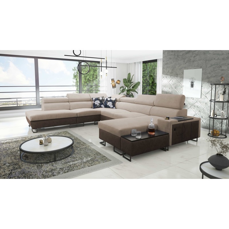 Ecksofa U Prestige X mit Schlaffunktion - Weich im Griff, Freya 210.04 + Tauro 8202 | Ihre Möbel