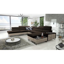 Ecksofa U Prestige X mit Schlaffunktion - Weich im Griff, Freya 210.08 + Tauro 8203 | Ihre Möbel