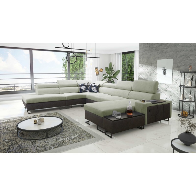 Ecksofa U Prestige X mit Schlaffunktion - Weich im Griff, Freya 210.11 + Tauro 8207 | Ihre Möbel