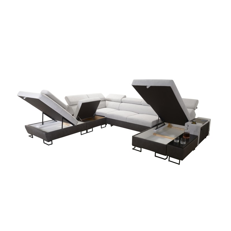 Prestige X Corner Sofa with Sleeping Function - Soft to the Touch, Freya 210.20 + Tauro 8207 | Your Furniture