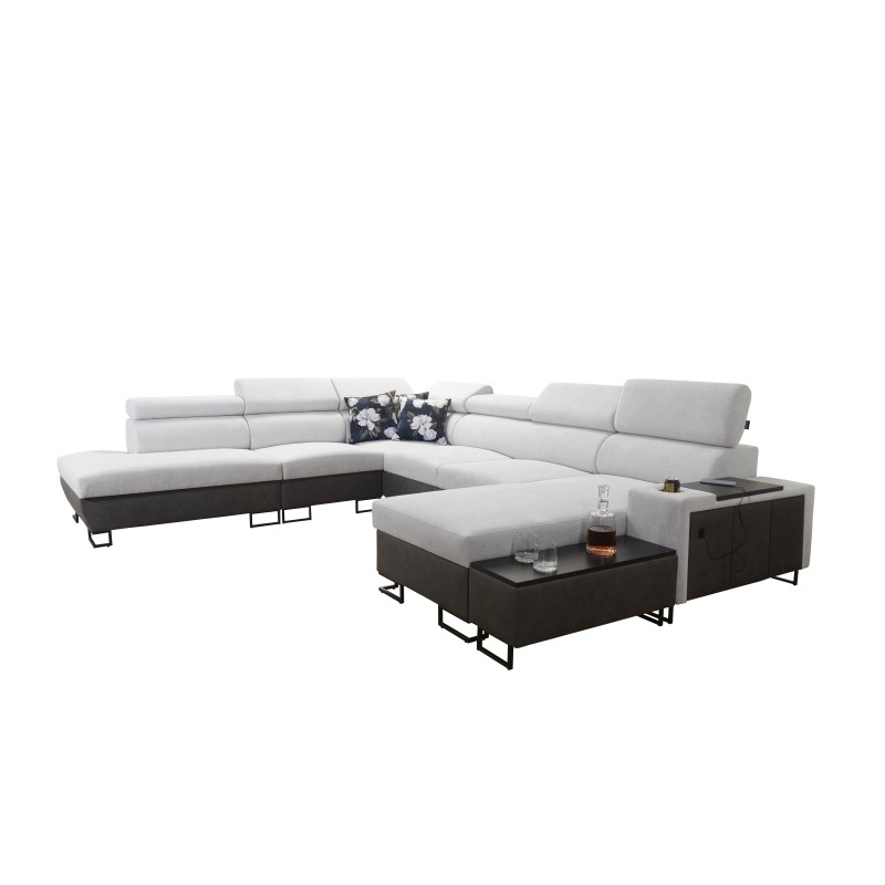 Prestige X U-shaped Corner Sofa with Sleeping Function - Soft to the Touch, Freya 210.24 + Tauro 8207 | Your Furniture Prestige X U-shaped Corner Sofa with Sleeping Function - Soft to the Touch, Freya 210.24 + Tauro 8207 | Your Furniture