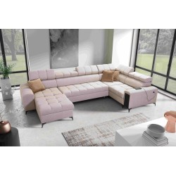 The U-shaped Venna IV Maxi corner sofa with a sleeping function and USB port - Elegance and Comfort in Your Living Room