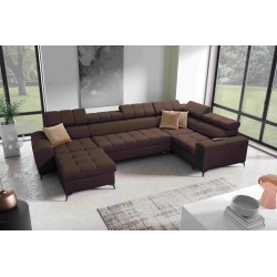 The U-shaped Venna IV Maxi corner sofa with a sleeping function and USB port - Elegance and Comfort in Your Living Room