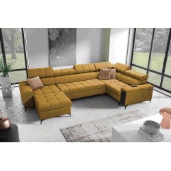 The U-shaped Venna IV Maxi corner sofa with a sleeping function and USB port - Elegance and Comfort in Your Living Room