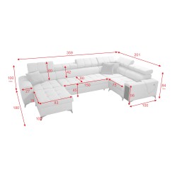 Narożnik w kształcie U Venna IV Maxi z funkcja spania i portem usb - Elegancja i Komfort w Twoim Salonie Narożnik w kształcie U Venna IV Maxi z funkcja spania i portem usb - Elegancja i Komfort w Twoim Salonie