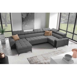 The U-shaped Venna IV Maxi corner sofa with a sleeping function and USB port - Elegance and Comfort in Your Living Room