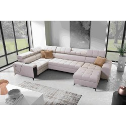 The U-shaped Venna IV Maxi corner sofa with a sleeping function and USB port - Elegance and Comfort in Your Living Room