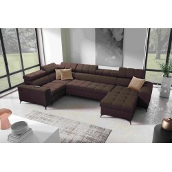 The U-shaped Venna IV Maxi corner sofa with a sleeping function and USB port - Elegance and Comfort in Your Living Room